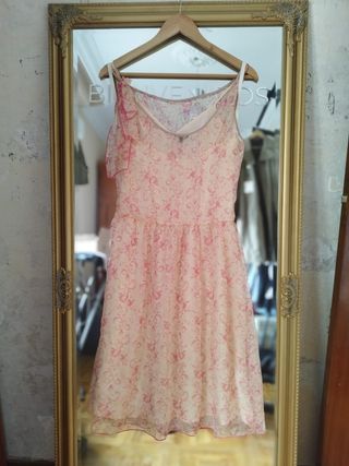 Vestido vintage 100% de seda
