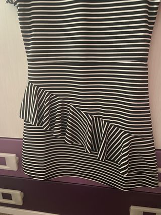 Vestido rayas blanco y negro