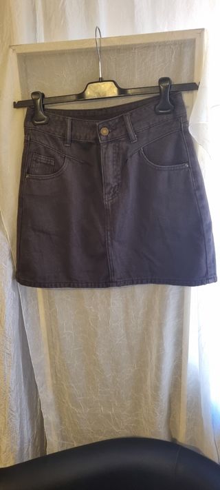 Gonna pantalone corta grigia