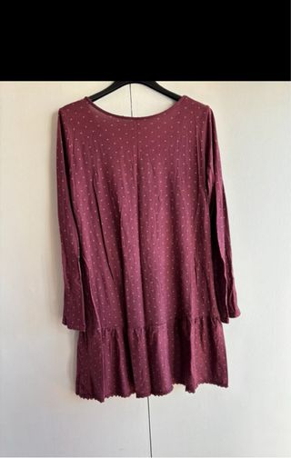 Vestido/Túnica Casual Granate con estrellas