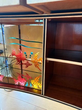 Mueble Bar Vintage Restaurado LED