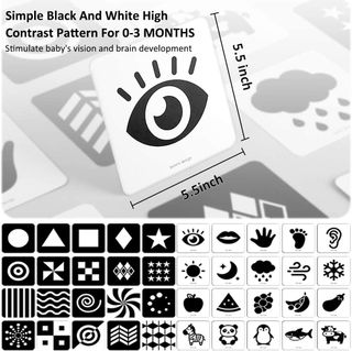 Tarjetas Estimulación Visual Bebé Blanco y Negro