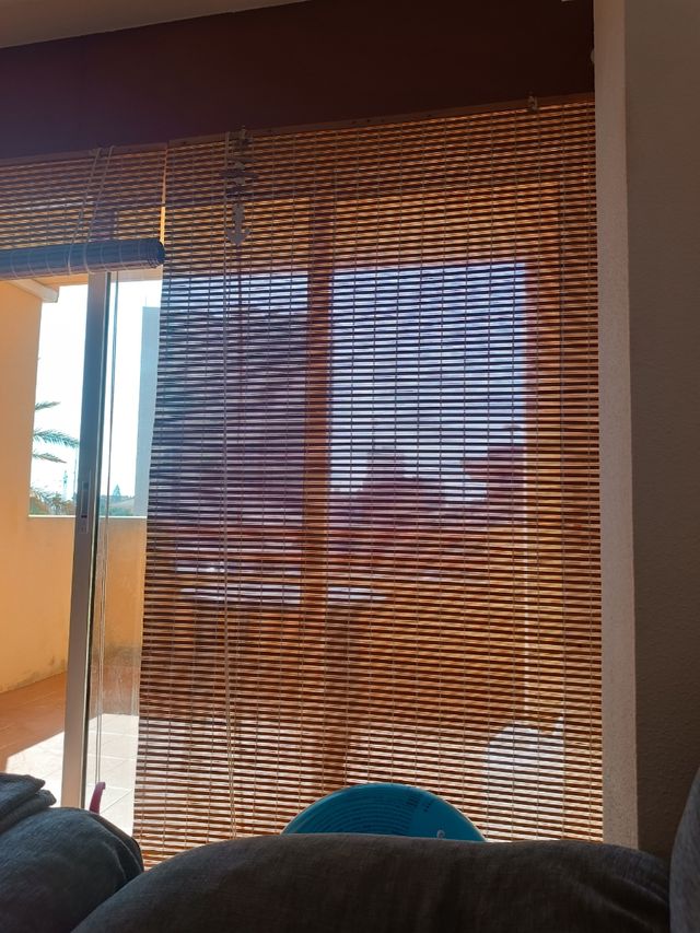 Lote 3 cortinas bambú madera, recoger en la Manga 