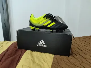 Bota Fútbol Adidas Copa Infantil Negra/Amarilla