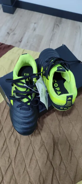 Bota Fútbol Adidas Copa Infantil Negra/Amarilla