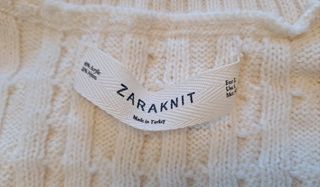 Jersey Zara Cuello Alto Blanco