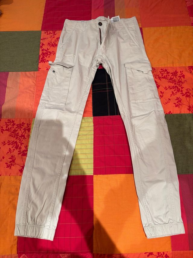Pantalones cargo Jack & Jones beige