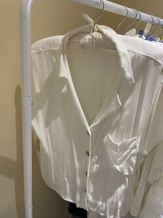 Camisa blanca manga corta