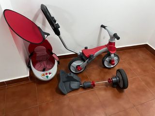 Triciclo Evolutivo 3 en 1 Rojo y Gris