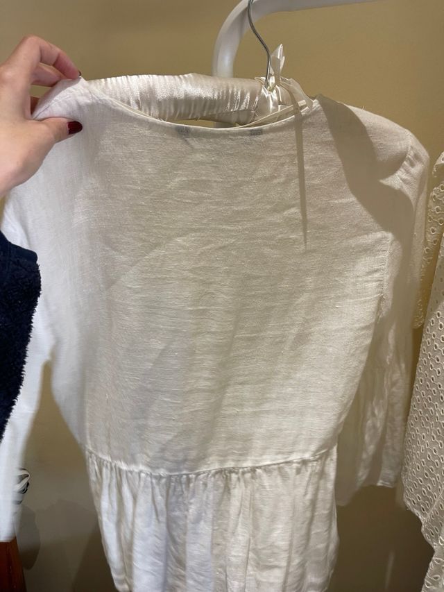 Camisa Zara Lino Blanca