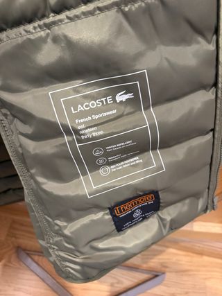 Chaleco Lacoste Hombre Talla L Verde Oliva