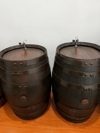 botti decorative in legno, vintage