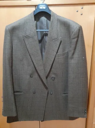 Americana/chaqueta cuadros
rón/gri