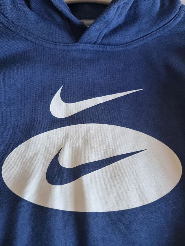 Sudadera Nike con capucha niño color azul. Talla L