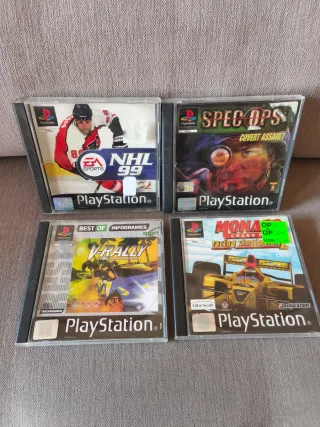 Lote 4 Juegos PS1: NHL 99, Spec Ops, V-Rally, Mona