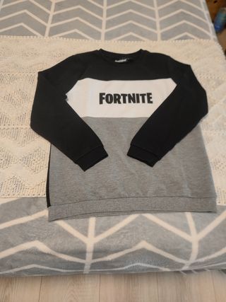 Sudadera Fortnite niño negra y gris