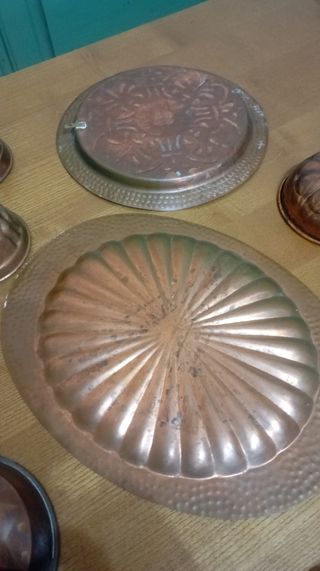 Set di  14 pezzi 
oggetti in rame  originale vinta