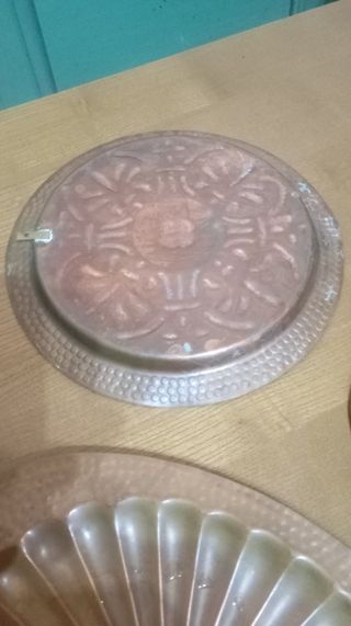 Set di  14 pezzi 
oggetti in rame  originale vinta