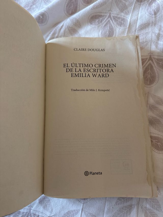 El último crimen de la escritora Emilia Ward