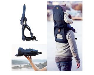 Mochila portabebés minimeis senderismo azul
