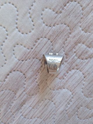 Anillo Tous Oso Negro Plata