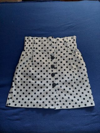 Falda de algodón con lunares