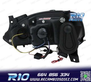 FAROS OPEL CORSA C 00-06 OJOS ANGEL CCFL FONDO NEGRO