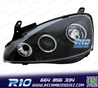 FAROS OPEL CORSA C 00-06 OJOS ANGEL CCFL FONDO NEGRO