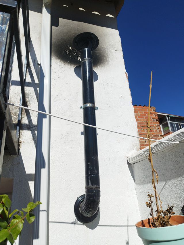 Estufa de leña panadero metal