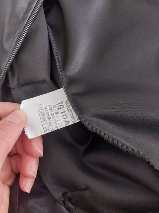 Giubbino ecopelle nero 10 anni