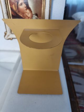 Portacandele Beccara nero e giallo