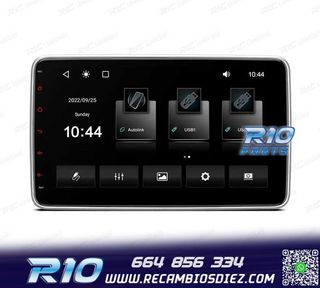 RADIO NAVEGADOR 2DIN 10" HD TÁCTIL BLUETOOTH USB SD