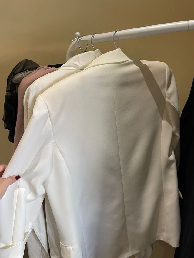 Blazer Blanco Zara Talla M