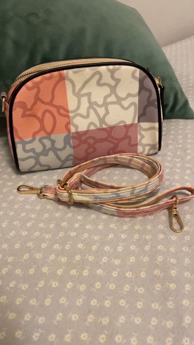 Bolso Patchwork Gris y Rosa