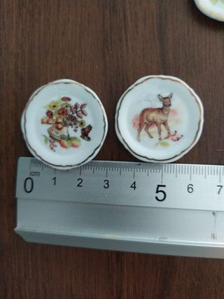 3€ unidad Platos miniatura decorados