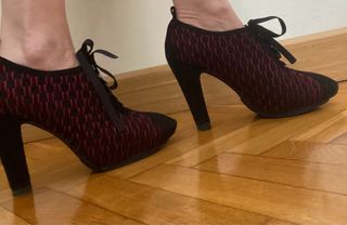Zapatos Baltarini Talla 38 Negro/Rojo