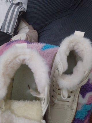Botas de invierno blancas con forro