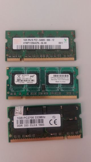  3 Memoria RAM Hynix 1GB DDR2 