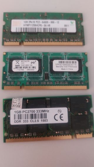  3 Memoria RAM Hynix 1GB DDR2 
