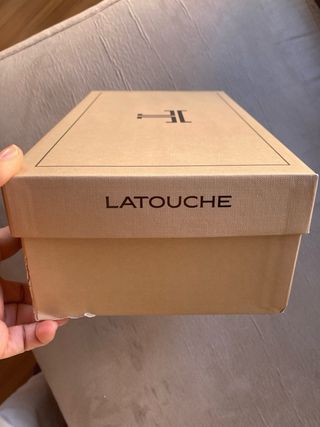 Zapatos altos LATOUCHE verde piel n- 37 Nuevos!!