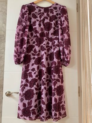 Vestido Lady Pipa Talla S Floral Morado