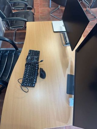 2 Escritorios Oficina Madera y Metal