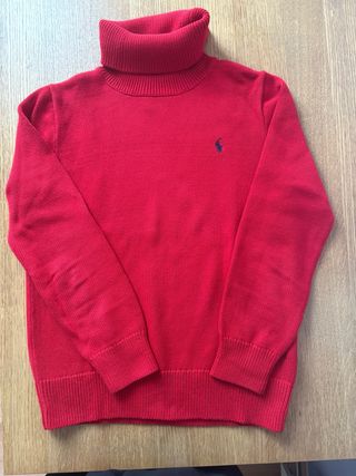 Jersey Polo Ralph Lauren cuello alto rojo