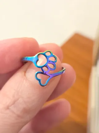 Anello zampette acciaio regolabile