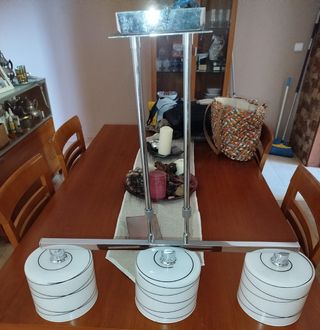 Lámpara moderna colgante plateada