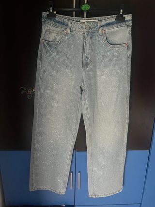 Pantalones vaqueros brillo talla 38