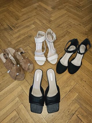 Lote de 4 pares de sandalias 
Talla 38-39. 
