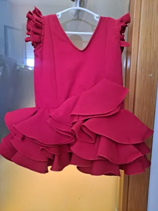 Traje de flamenca niña volantes Talla 1-2 años 