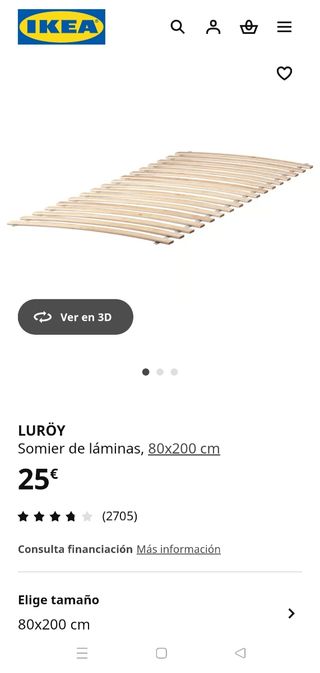 Cama extensible blanca Ikea con colchones