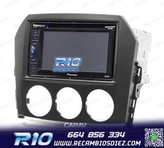 MARCO NEGRO RADIO 2-DIN PARA MAZDA MX-5 MIATA